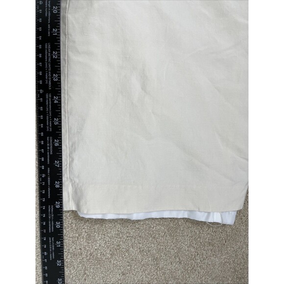 Peck & Peck Weekend Sz14 Pants Womens Wide Leg Ivory Silk Linen Blend Lined READ - Picture 12 of 16